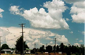 A cells puts out an anvil on the New England Tableland - two hours away.