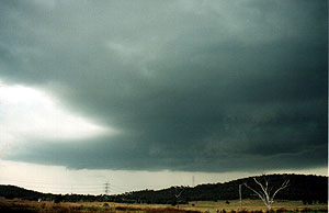 The very weak and only storm in SE Australia today