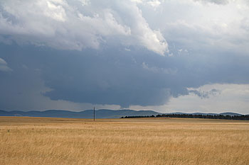 Rain free base in distance