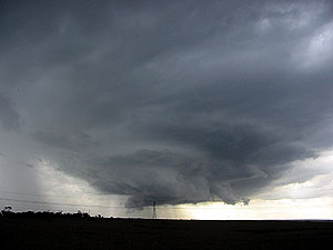 The storm updraft becomes more circular