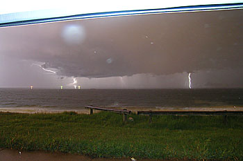 Lightning, taken from inside the car