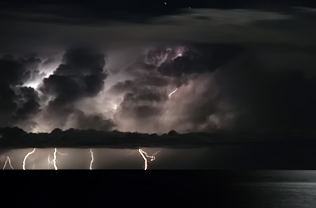 Offshore lightning show