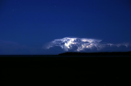 Offshore lightning show