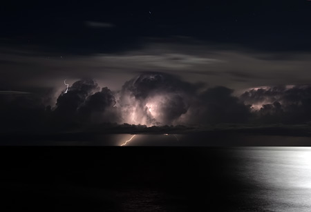 Offshore lightning show