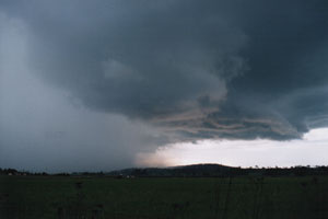 After the initial microburst the storm develops another rain free base.