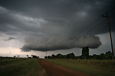 Moisture working inland at last