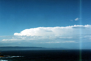 The retreating squall line.