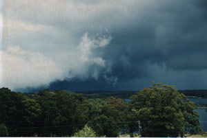 The white of the gust front contrasts against the ink black base