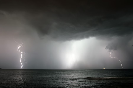 Offshore lightning show