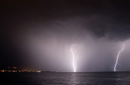 Offshore lightning show