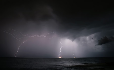 Offshore lightning show