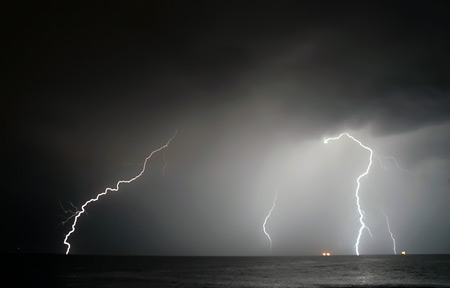 Offshore lightning show