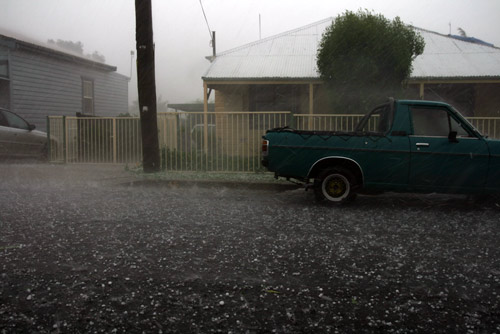 Hail near Bulli