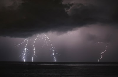 Mid winter lightning