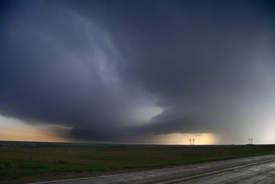 A line of supercells on the dryline