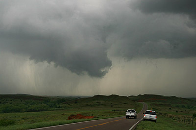 Rotating updraft near Laverne